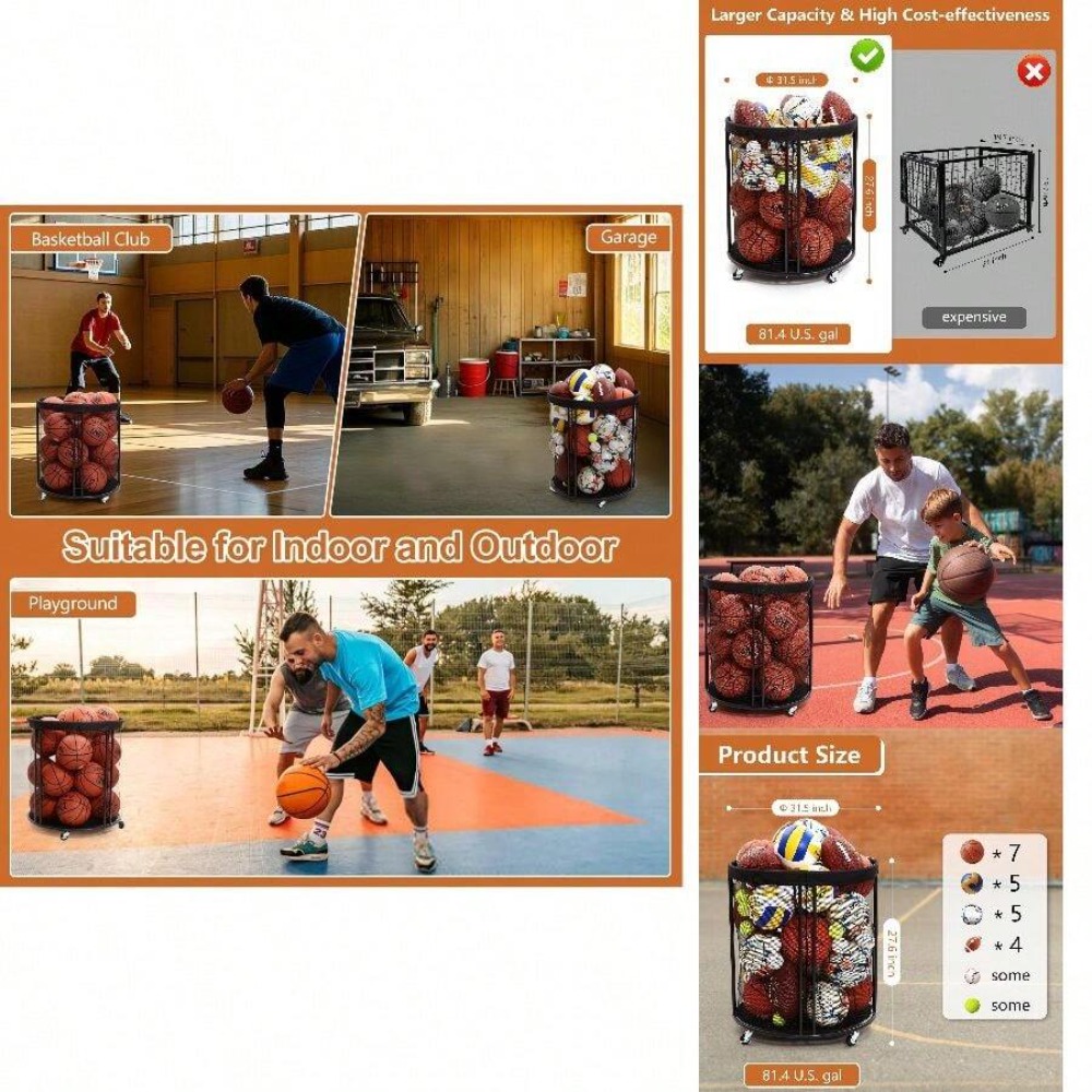 Heavy Duty Ball Storage Bin Ca - огляд і ціна Sports Equipment Organizer Rack