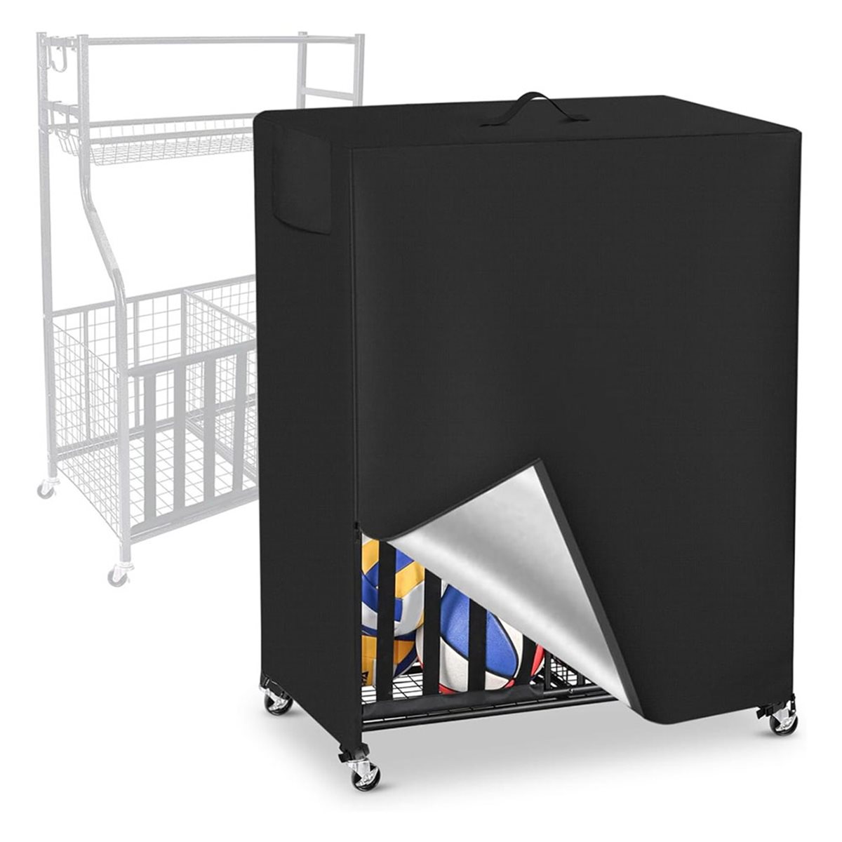 Basketball Rack Cover Garage S - огляд і ціна Sports Equipment Organizer Rack