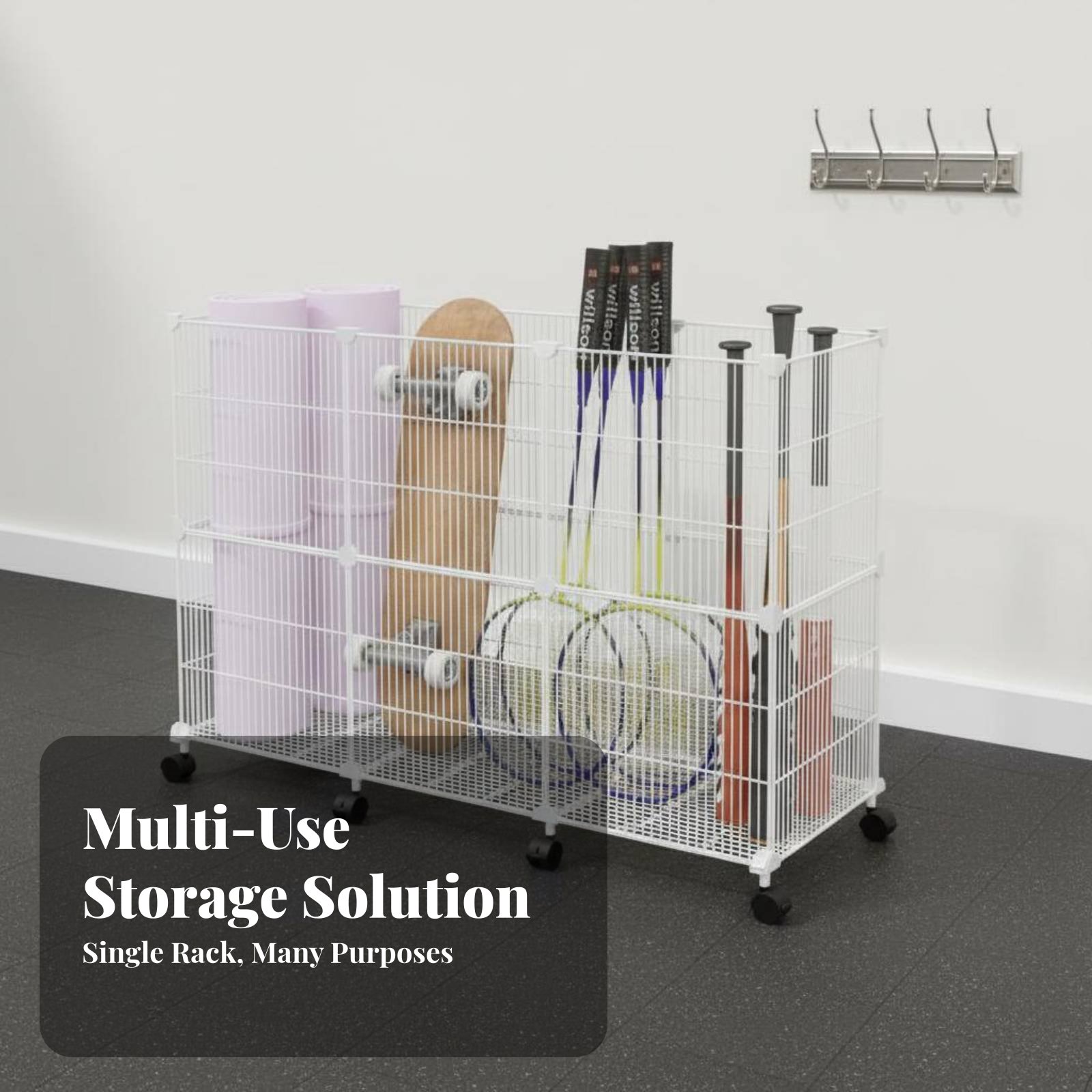 Sports Equipment Storage Cart  - огляд і ціна Sports Equipment Organizer Rack